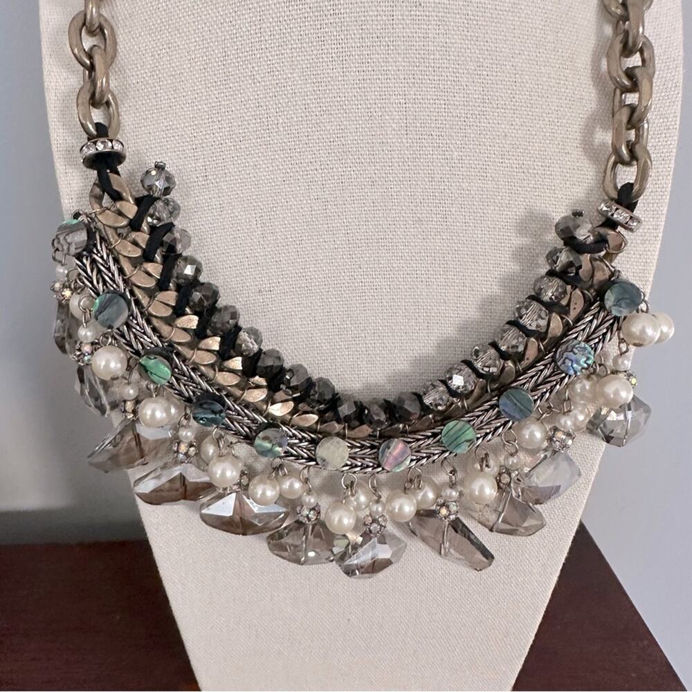 Zara bib necklace Boho Bohemian Beads Beaded Statemement Stunning Vibrant